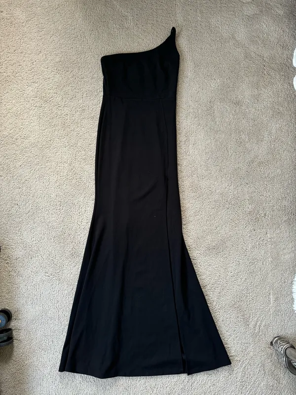 Windsor Black Formal One-Shoulder High Slit Dress - Image 3