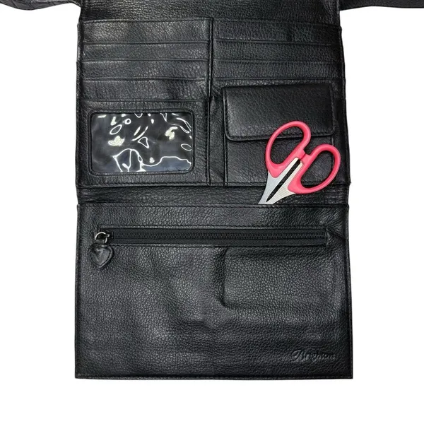 Brighton Black Leather Bag Crossbody‎ Pocketbook Crocodile Print Purse & Wallet - Image 5