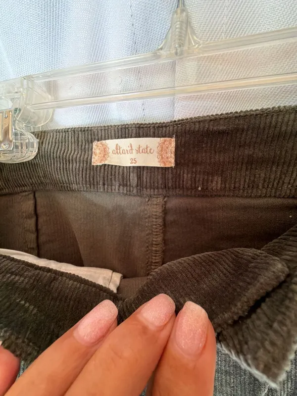 Altar'd State Corduroy Flare Pants Size 25 Olive Green - Image 4