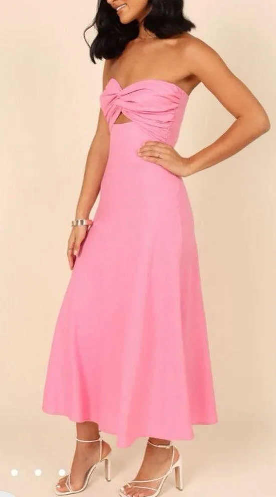 Petal + Pup Rosetta Pink Strapless Dress - Image 2