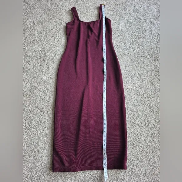 J. Crew vintage 90s Y2K 2000s friends square neck red maxi dress size large - Image 9