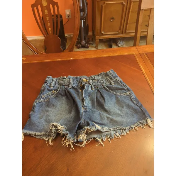 Women’s Free People Blue Jean Cut Off Shorts NO Belt Size S - Image 6