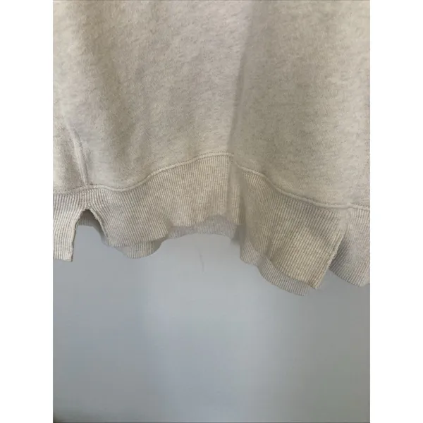 Aerie Women’s Nude Cream Oversized Crewneck Sweatshirt Long Sleeve Size Small - Image 8