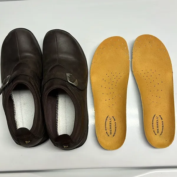 Merrell Brown Performance Slip-on Faux Buckle Footwear Shoes- Size 8 - Image 10