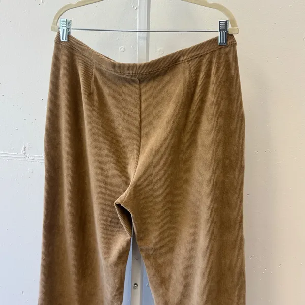 L.L. Bean Petite Brown Tan Corduroy Straight Leg Elastic Waist Pants Women's Lg‎ - Image 5