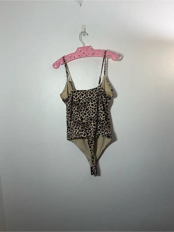 Suuksess Leopard Cami Bodysuit Size XL Brown - Image 2