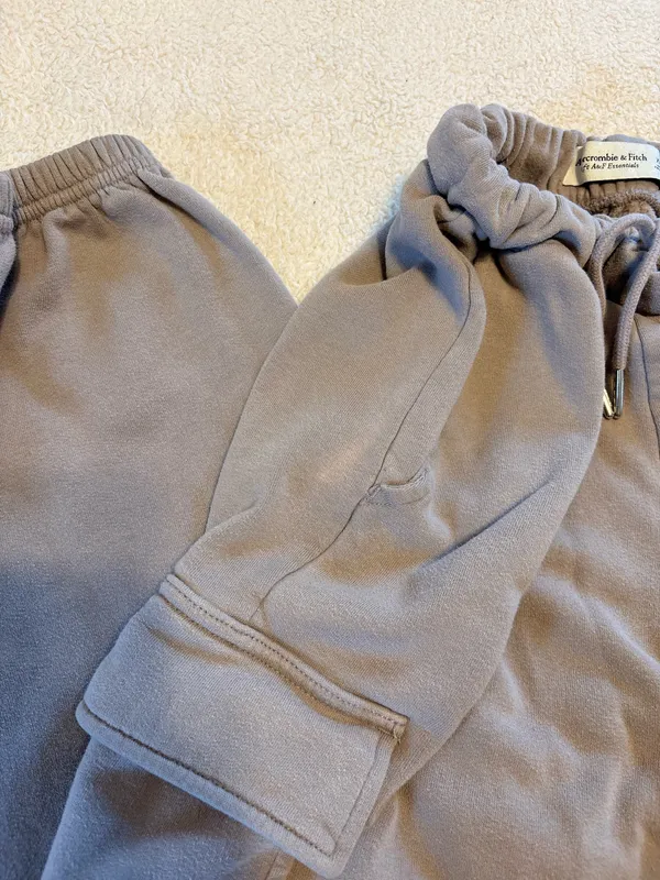 Light Brown/Tan Abercrombie & Fitch Soft AF Essentials Cargo Joggers - Image 7