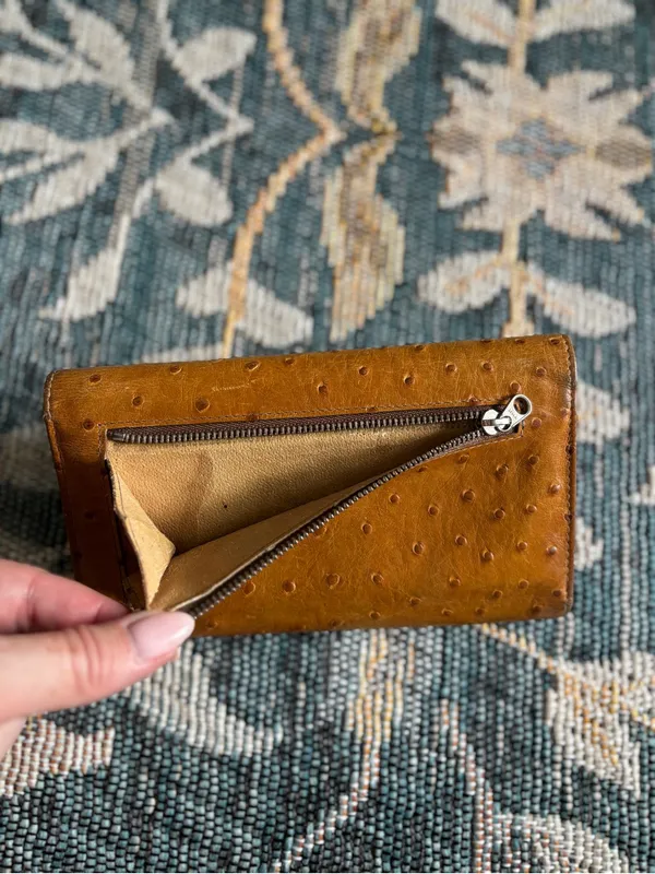 Vintage Dooney & Bourke Ostrich Collection Checkbook Organizer Wallet Billfold - Image 7