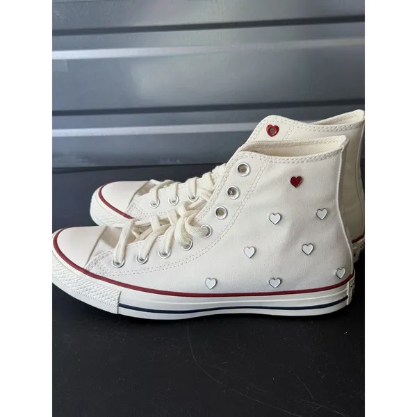 Converse Chuck Valentine's Day White Red A19055C Sneakers Women Size 7 Mens 9 U - Image 5