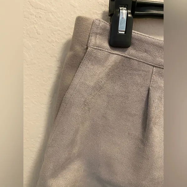 BCBGMaxAzria Grey Phillipa Suede Shorts - Image 8