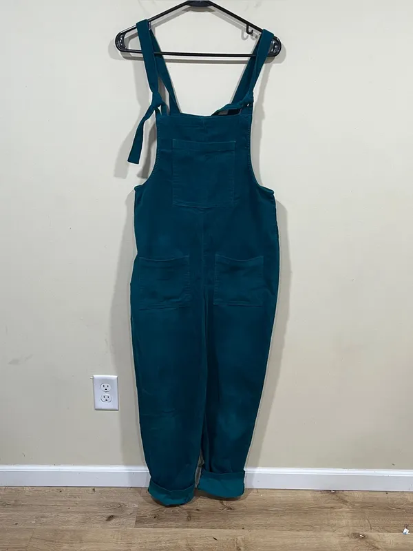 Lucy & Yak Teal Original Corduroy Dungarees US Size 2 Regular EUC - Image 3