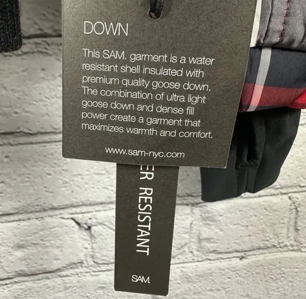 SAM. Freestyle Down Bomber Jacket Alpine Plaid Wind & Water Resistant XS NWT - Image 8