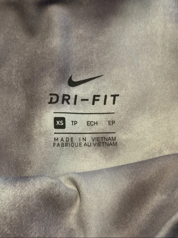 Nike XS Women's Light Gray Tie-Dye High Rise Bike Shorts - Image 2