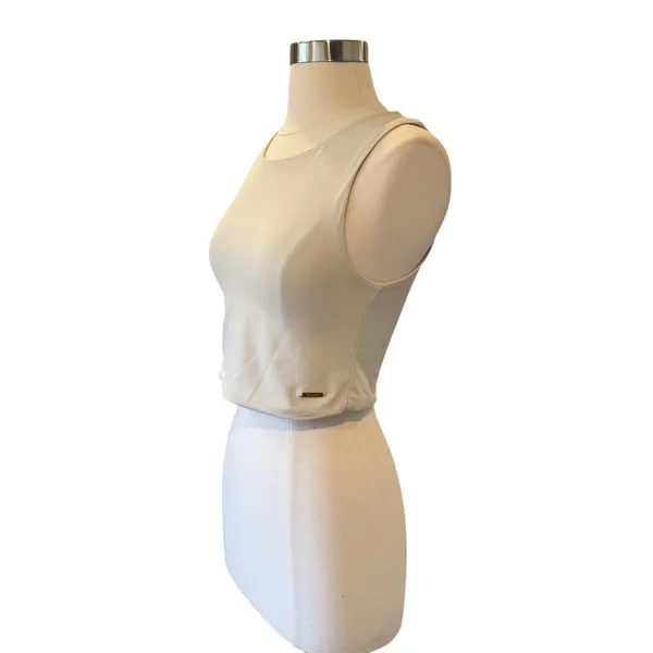 YoungLA Beige Fitted Cropped Tank Top Medium - Image 3