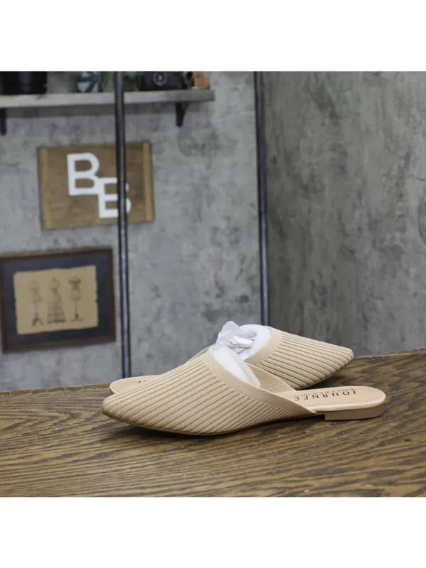 NWT Journee Collection Womens Knit Slip-On Aniee Mules ANIEE Beige Brown 7M - Image 12
