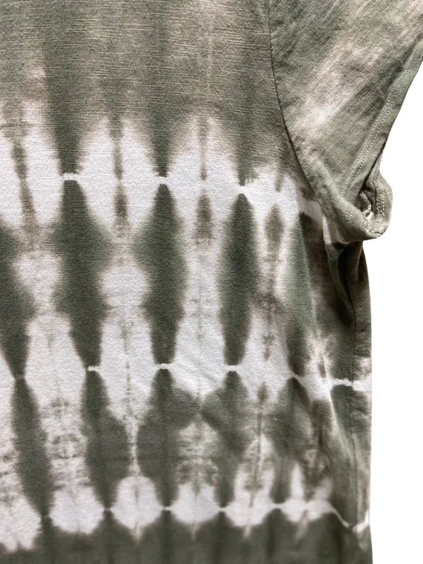 Gap Tie Dye T-Shirt Midi Dress Green Size XL Boho Casual Neutral Vacation Cute - Image 10