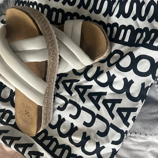 Vince Camuto White Braided Crossover Slide Mules - Image 2