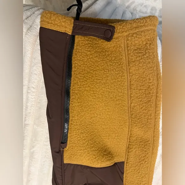 Free People Movement Hit the Slopes High Pile Fleece Snow Bibs Sz S - Image 4