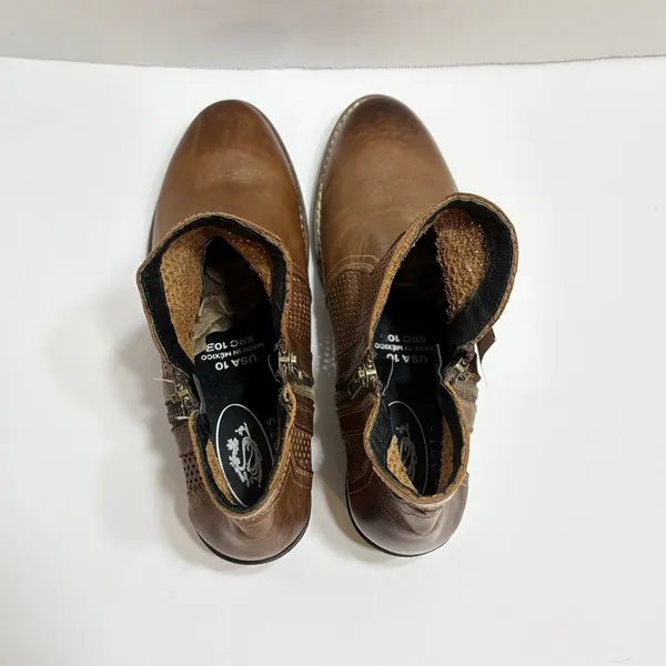 Sterling River Boots Womens 10 Brown Leather Perforated Western NWT - Image 5