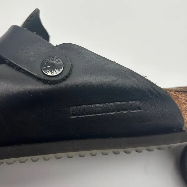 Birkenstock London Black Leather Clogs EU 38 L7 M5 Closed Toe Shoes - Image 4