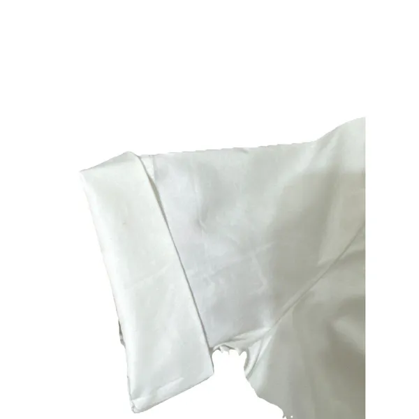 Vintage 90s St‎ Johns Bay Old School Collar Roll Up Sleeves Blouse Shirt Retro M - Image 7