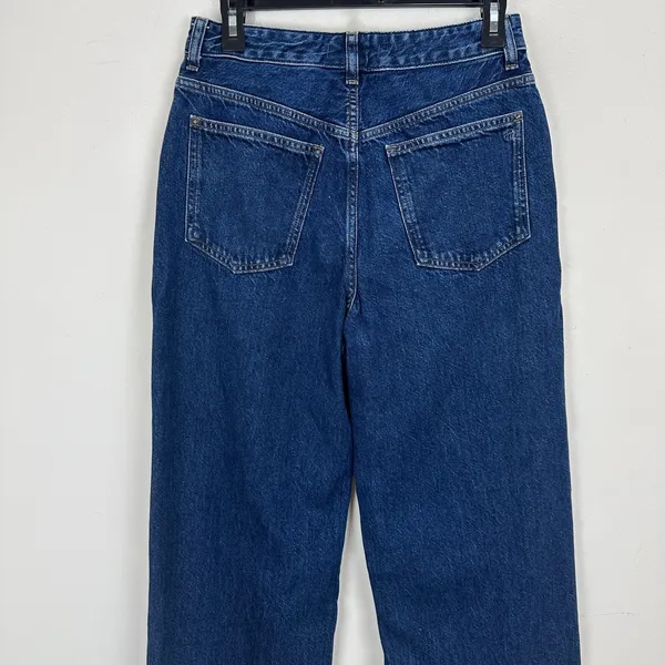 NEW Madewell Curvy Low-Slung Baggy Jeans in McKinney Wash Blue Rigid US 27 - Image 11