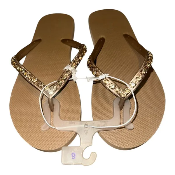 Shade & Shore Copper Flip‎ Flop Sandals, Size 6 - Image 2
