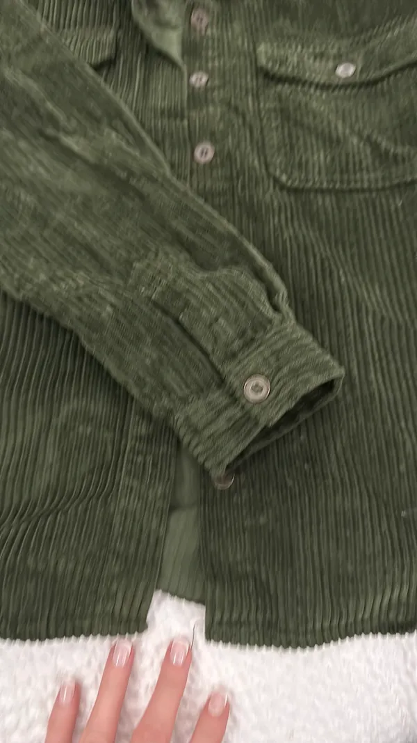 Velvet Heart Army Green Corduroy Jacket - Image 12
