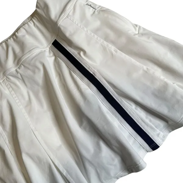 White Pleated Golf Skort Tenniscore Navy Stripe Country Club Athletic Skirt XS‎ - Image 4