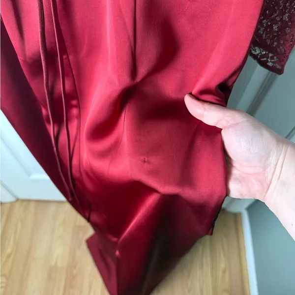 House of CB PERDI Berry Satin Maxi Dress With Corset M PLUS CUP - Image 14