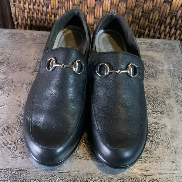 NAOT Black Leather Loafers Size 39 - Image 2