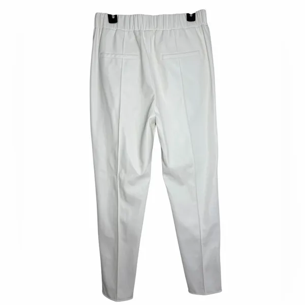 S’EDGE Hilton Pants White Straight‎ Leg Scalloped Hem Pants Medium - Image 4