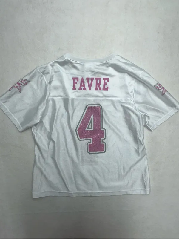 Brett Favre Jersey Women White Pink Minnesota Vikings Breast Cancer Reebok Lg - Image 7