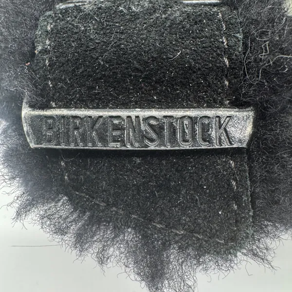 Birkenstock Arizona Shearling Lined Black Suede Fur Slide Sandals EU 38 US 7 7.5 - Image 8