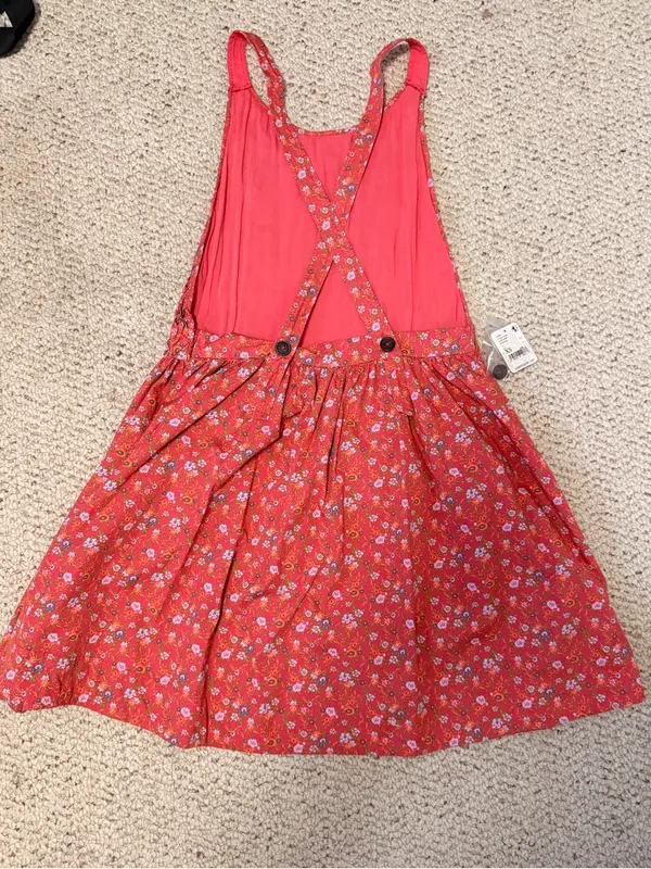 Free People Petunia Mini Dress Poppy‎ Combo Floral Smocked NWT XS - Image 4