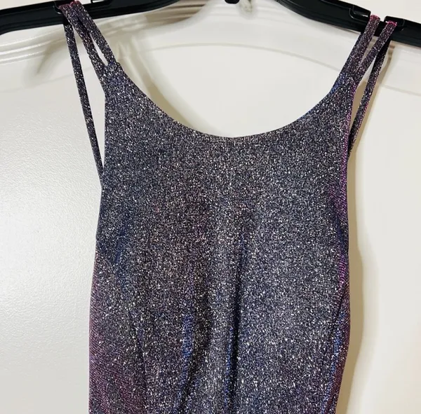 Dillard's Purple Sparkle Formal Dress - Image 4