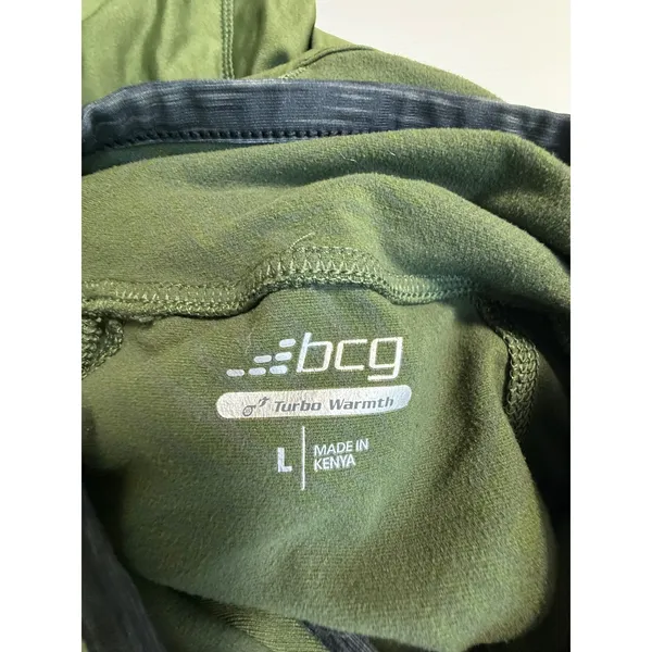 BCG Womens L Turbo Warmth‎ Olive Green Hoodie Pullover Long Sleeve Athletic Top - Image 5