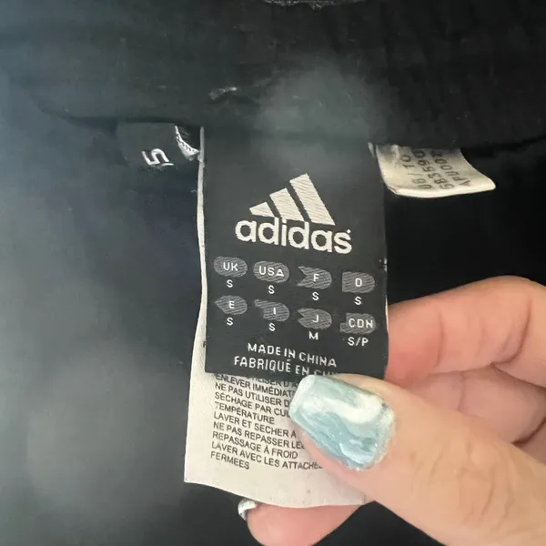 Adidas Black and White Track Pants - Image 3