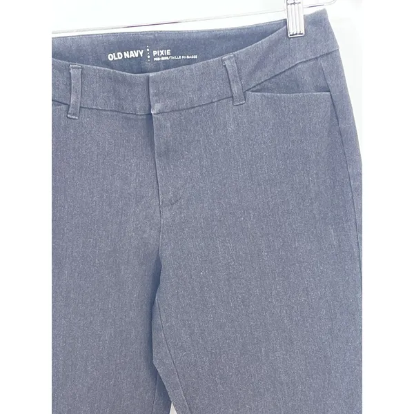 OLD NAVY Pixie Gray Ankle Pants Women Stretchy Cotton Size 6‎ Bin9 - Image 4