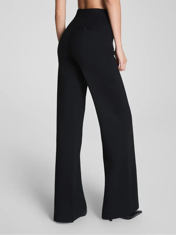 SPANX Super Smooth Perfect FitPonte Wide‎ Leg Pant in Black Size Extra Small - Image 2