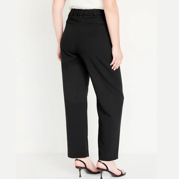 New Old Navy Extra High Rise Taylor Wide Leg Trousers Pants Black Size Large - Image 4