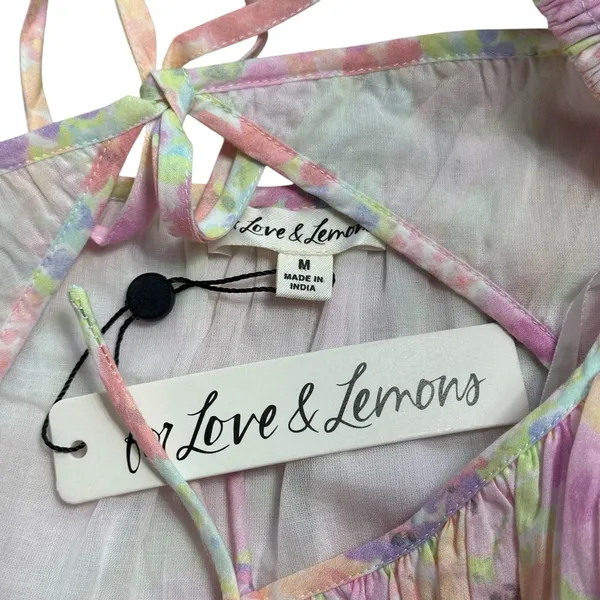 For Love & Lemons Floral Babydoll Kennedy Mini Dress Womens M - Image 7