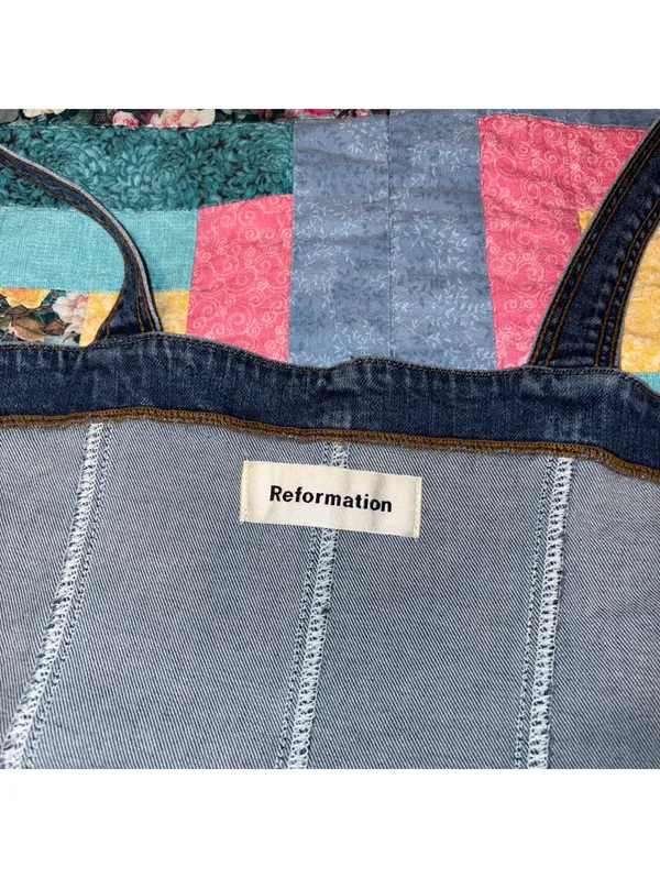 Reformation $150 Randy Woman’s Size 4 Denim Zip-Front Summer Mini Dress - Image 9