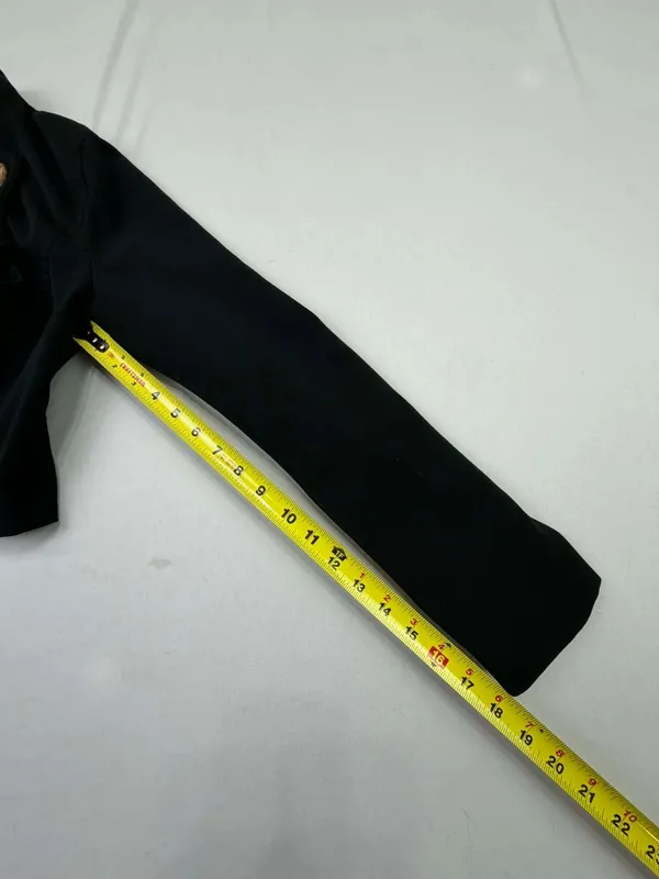 Kenzie Women's Black Cropped Double Breasted Military Style Jacket Size 12 - Image 12