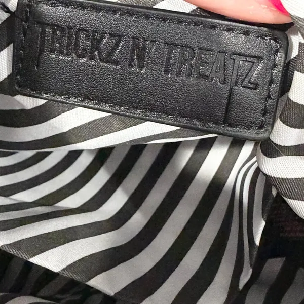 Dolls Kill Trickz N' Treatz Lets Get Lit Faux Shearling Pumpkin Backpack - Image 7