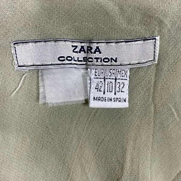 Zara Shimmery Floral Print Spaghetti Strap Slip Midi Dress Lined 10 Green Purple - Image 6