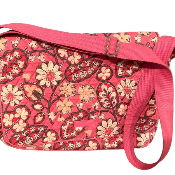 Vera Bradley Laptop Messenger Bag, Blush Pink- like new - Image 2