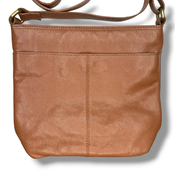 Born Bucket Crossbody Leather Handbag Bag‎ Camel Tan Leather - Image 4