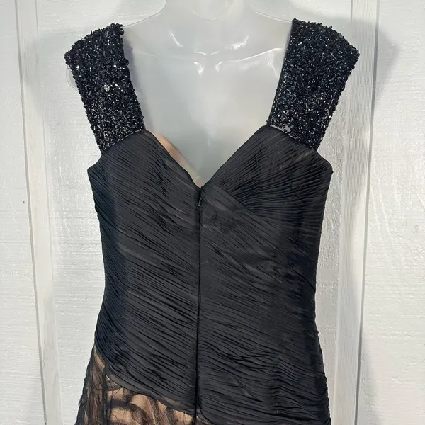 Jovani Black Sleeveless Beaded Formal Dress Size 8 EUC - Image 11