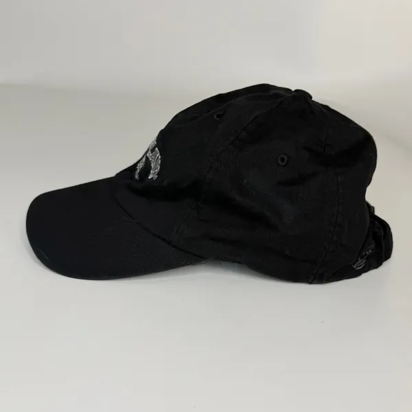 Vintage 90's Timberland Logo Black Baseball Cap Adjustable Hat Cotton Women - Image 4